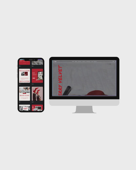 Website & Social Template Bundle: Cherry Velvet