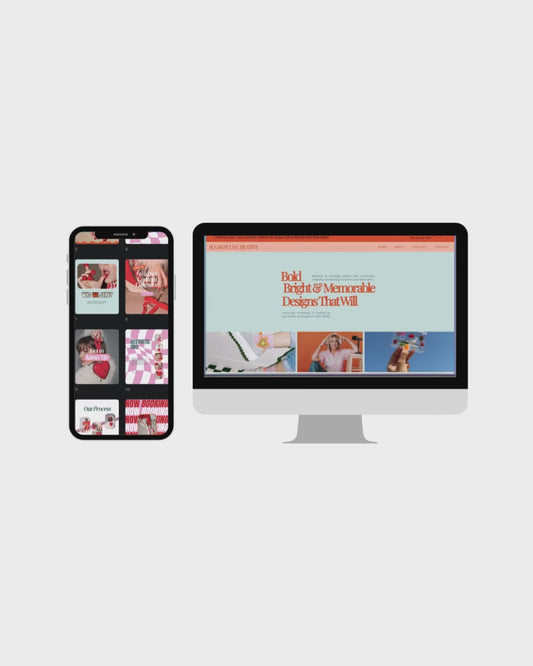 Website & Social Template Bundle: Sugar Plum